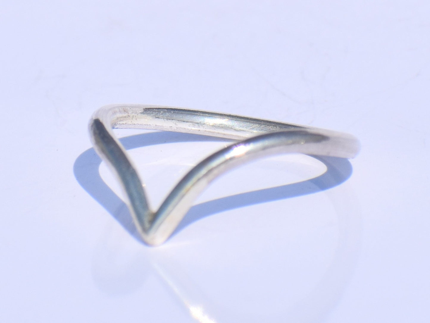 Silver Chevron Ring – Handmade 925 Sterling Silver Stacking Ring