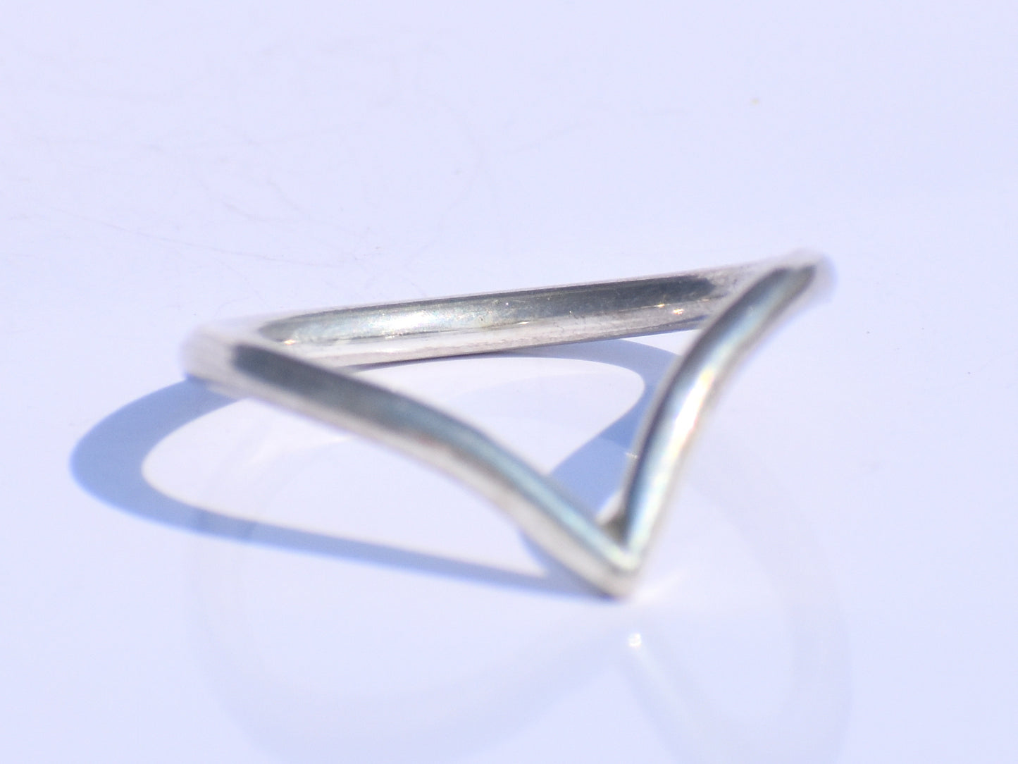 Silver Chevron Ring – Handmade 925 Sterling Silver Stacking Ring
