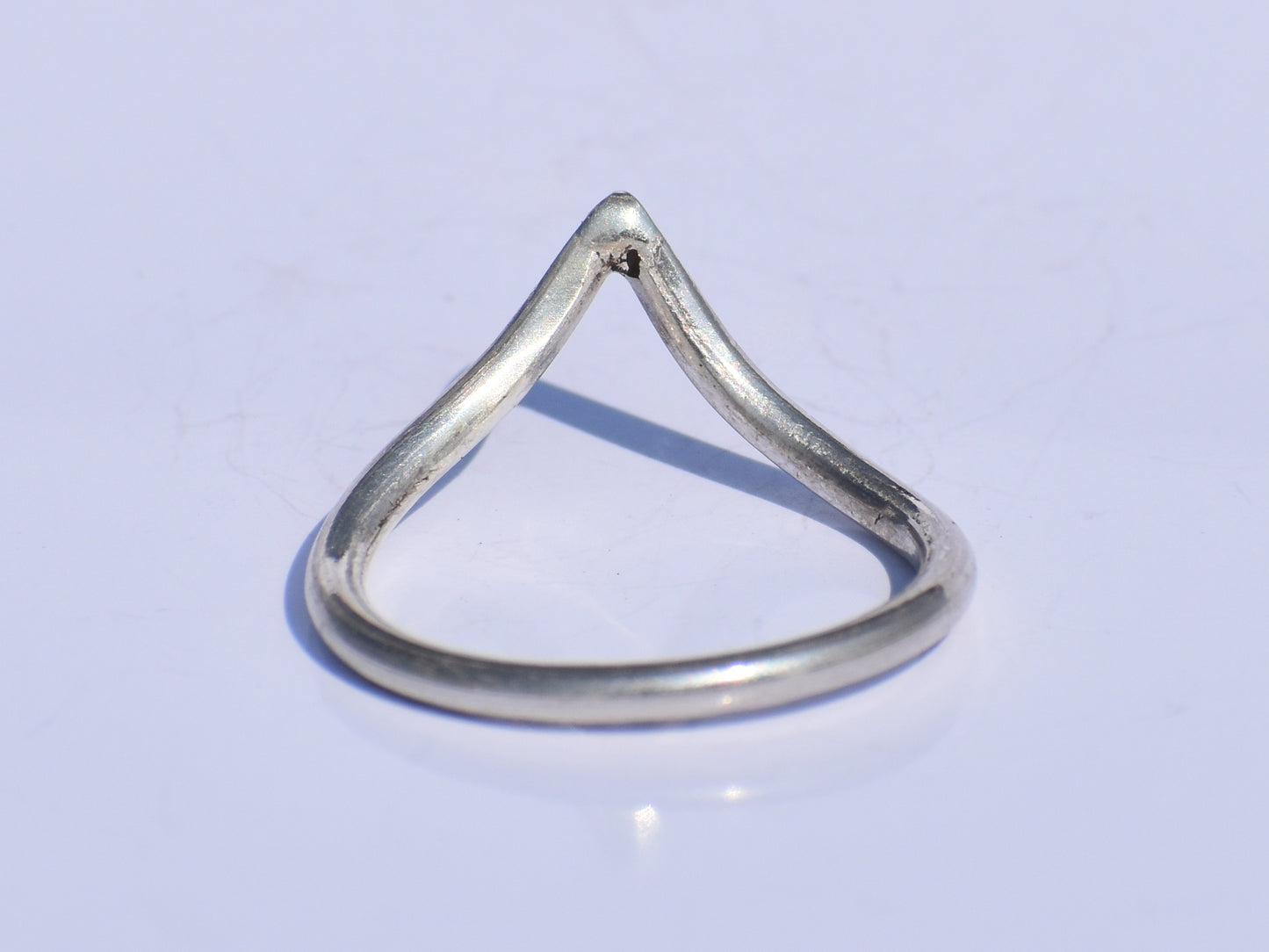 Silver Chevron Ring – Handmade 925 Sterling Silver Stacking Ring