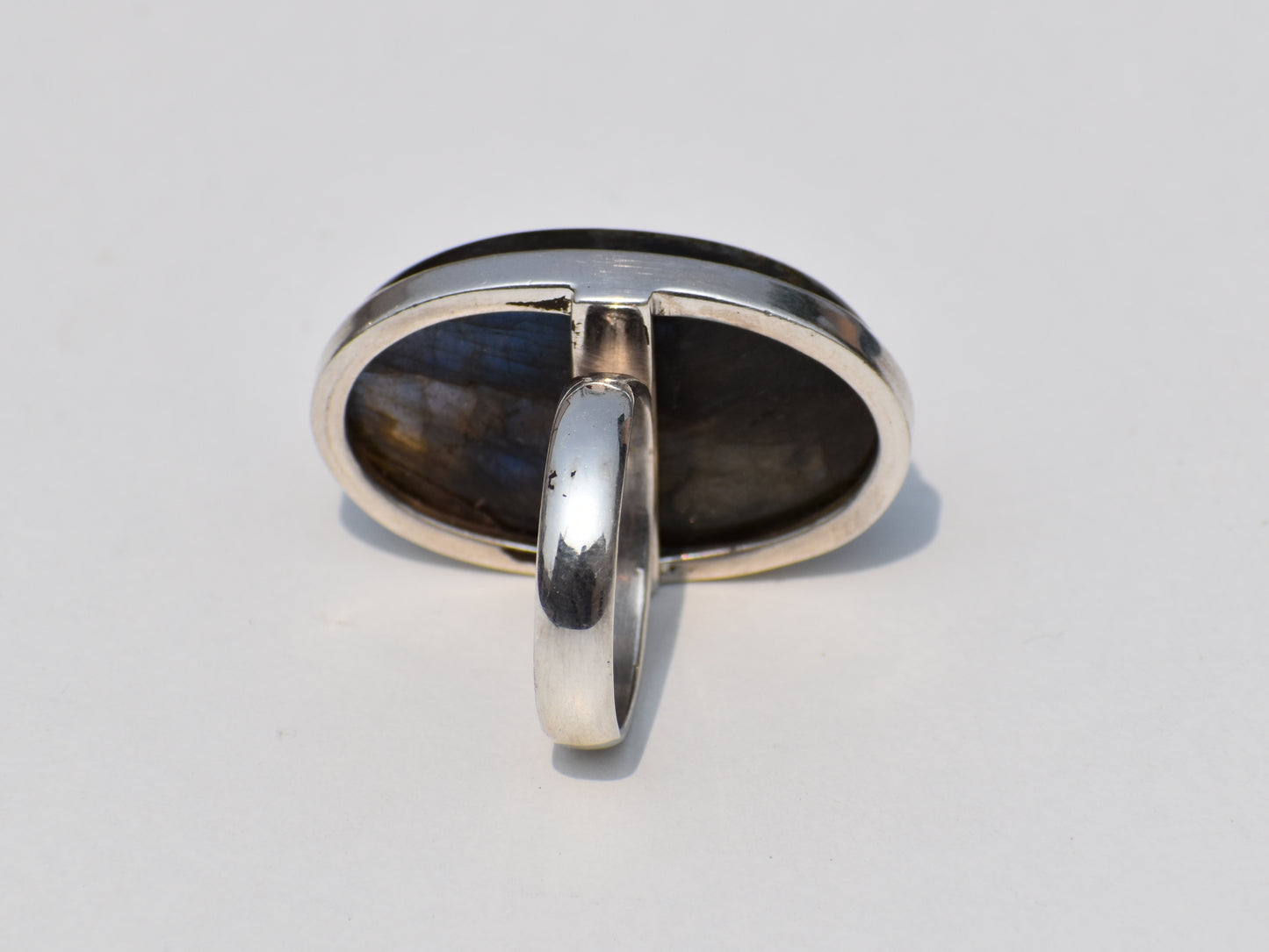 Labradorite Sterling Silver Ring – Handmade Blue Flash Gemstone Jewelry