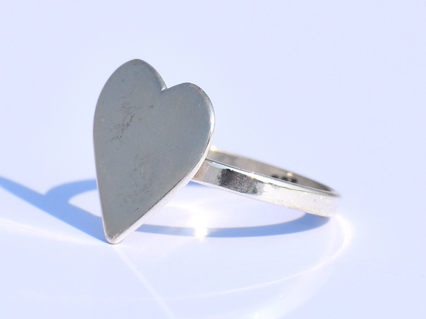 Heart Ring, Love Ring, Minimalist Heart Ring, Sterling Silver Ring, Statement Ring, Bohemian Ring, Promise Ring, Handmade Ring, Gift For Her