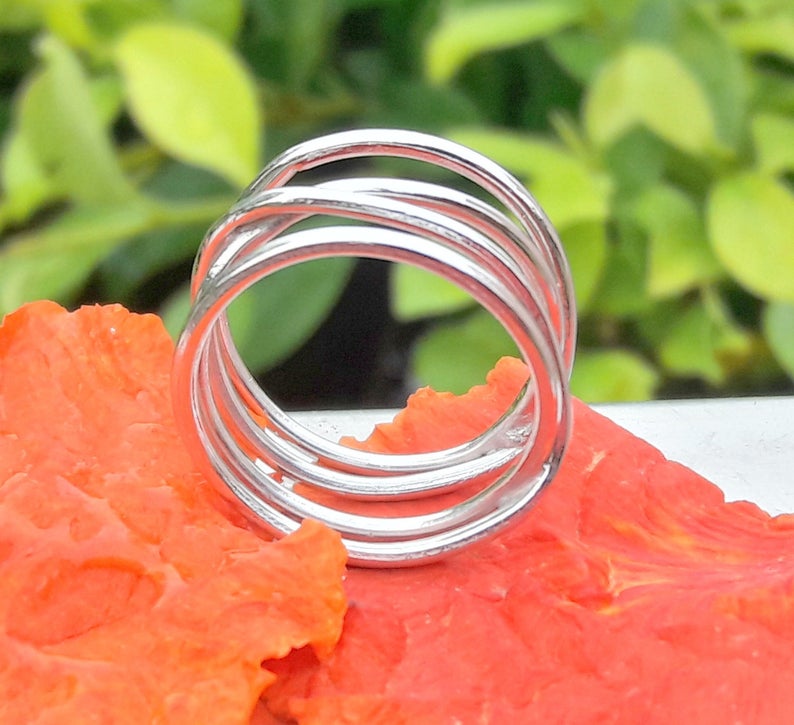 Spiral Ring, Boho Ring, 925 Silver Ring, Handmade Ring, Engagement Ring, Promise Ring, Christmas Gift, Gift Item, Stacking Ring, Chunky Ring