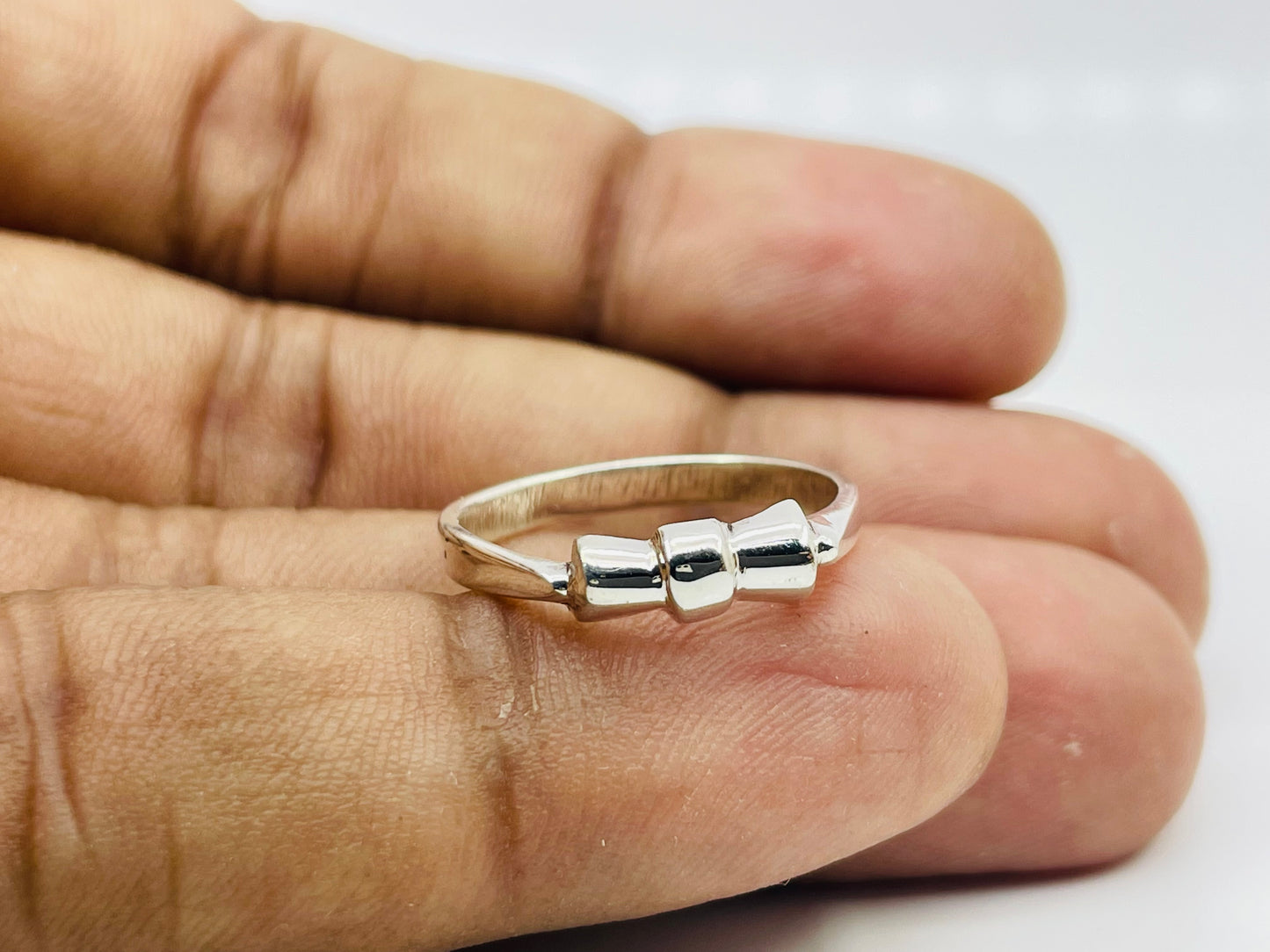 Solid Bow Design Ring, Sterling Silver Ring, Unisex Jewelry, Handmade Ring, Bohemian Ring, Gypsy Ring, Vintage Ring, Boho Jewelry,Party Ring