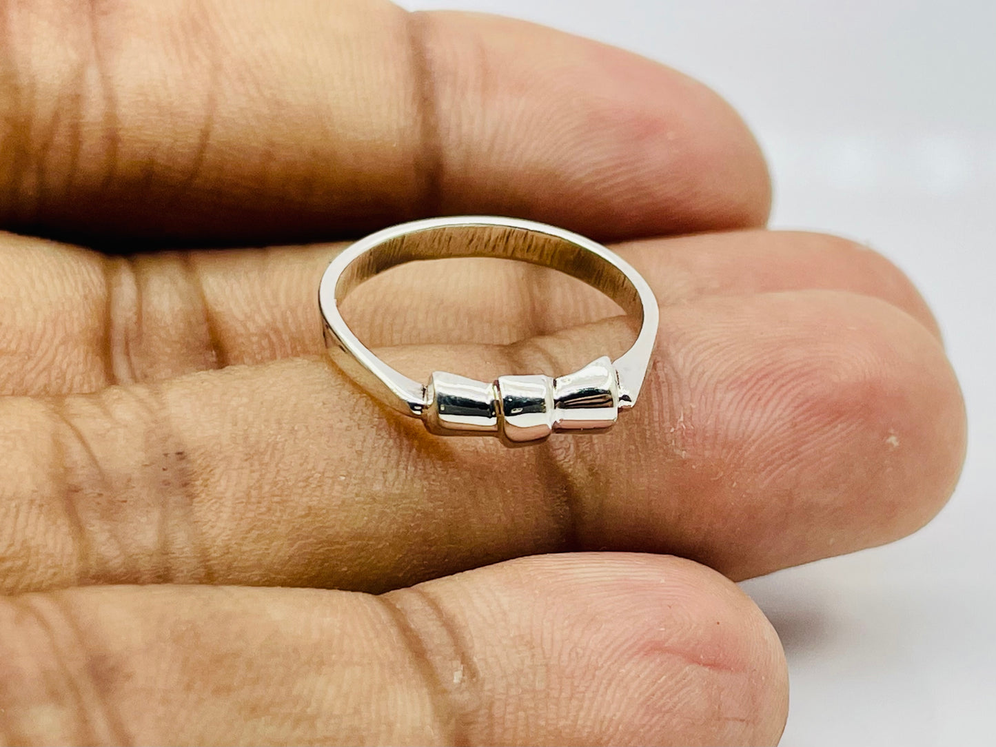 Solid Bow Design Ring, Sterling Silver Ring, Unisex Jewelry, Handmade Ring, Bohemian Ring, Gypsy Ring, Vintage Ring, Boho Jewelry,Party Ring