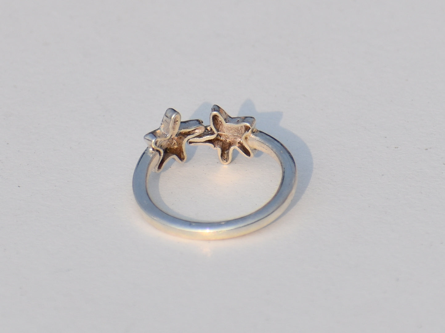 Double Star Ring, 925 Sterling Silver Ring, Handmade Ring, Dainty Ring, Bohemian Ring, Anniversary Ring, Wedding Ring,Midi Ring, Woman Ring