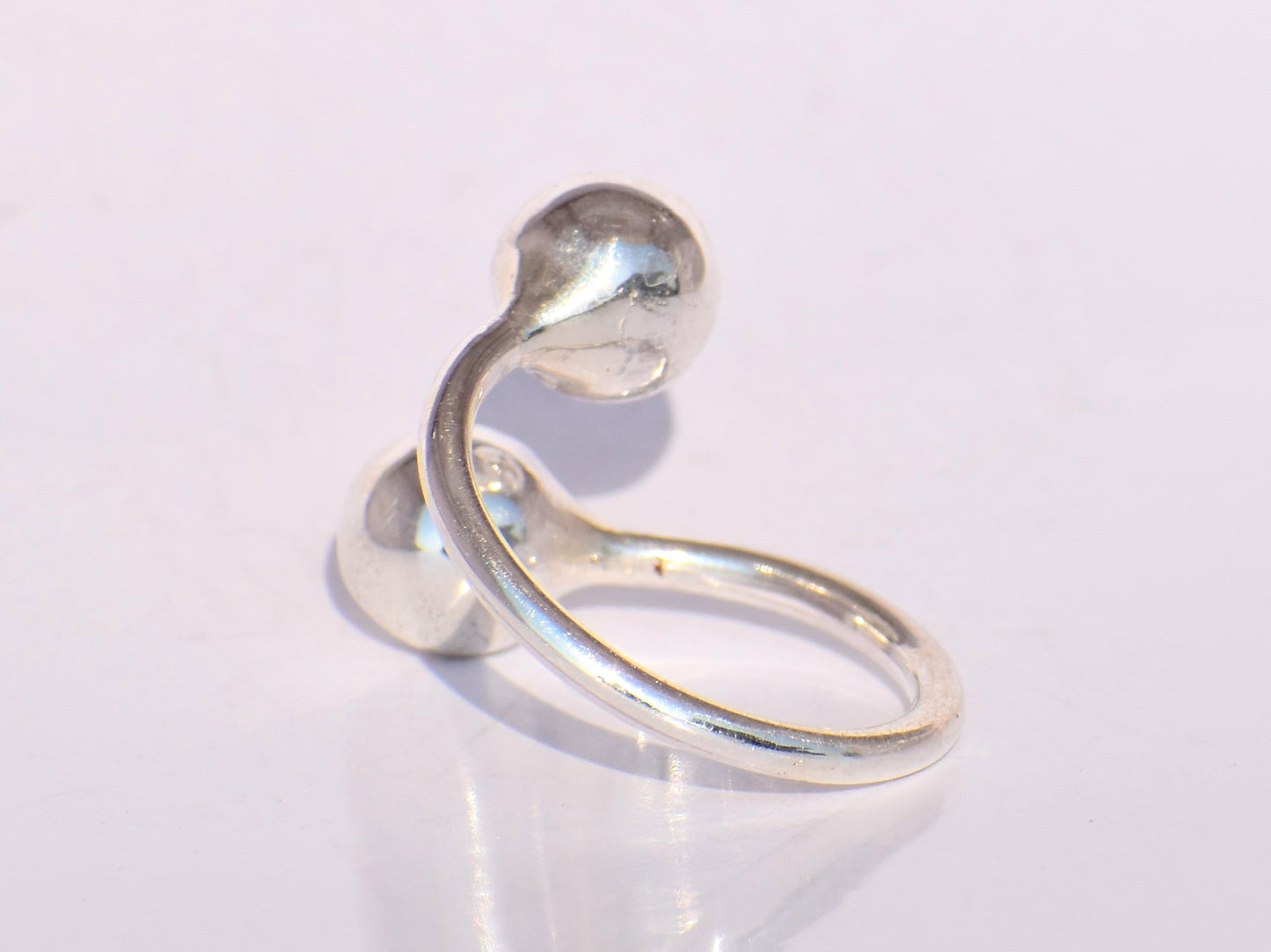 Silver Ball Ring, Double Ball Ring, Twist Ring, Sterling Silver Ring, Handmade balls, Promise Ring, Dainty Ring, Woman Ring, Christmas Gift