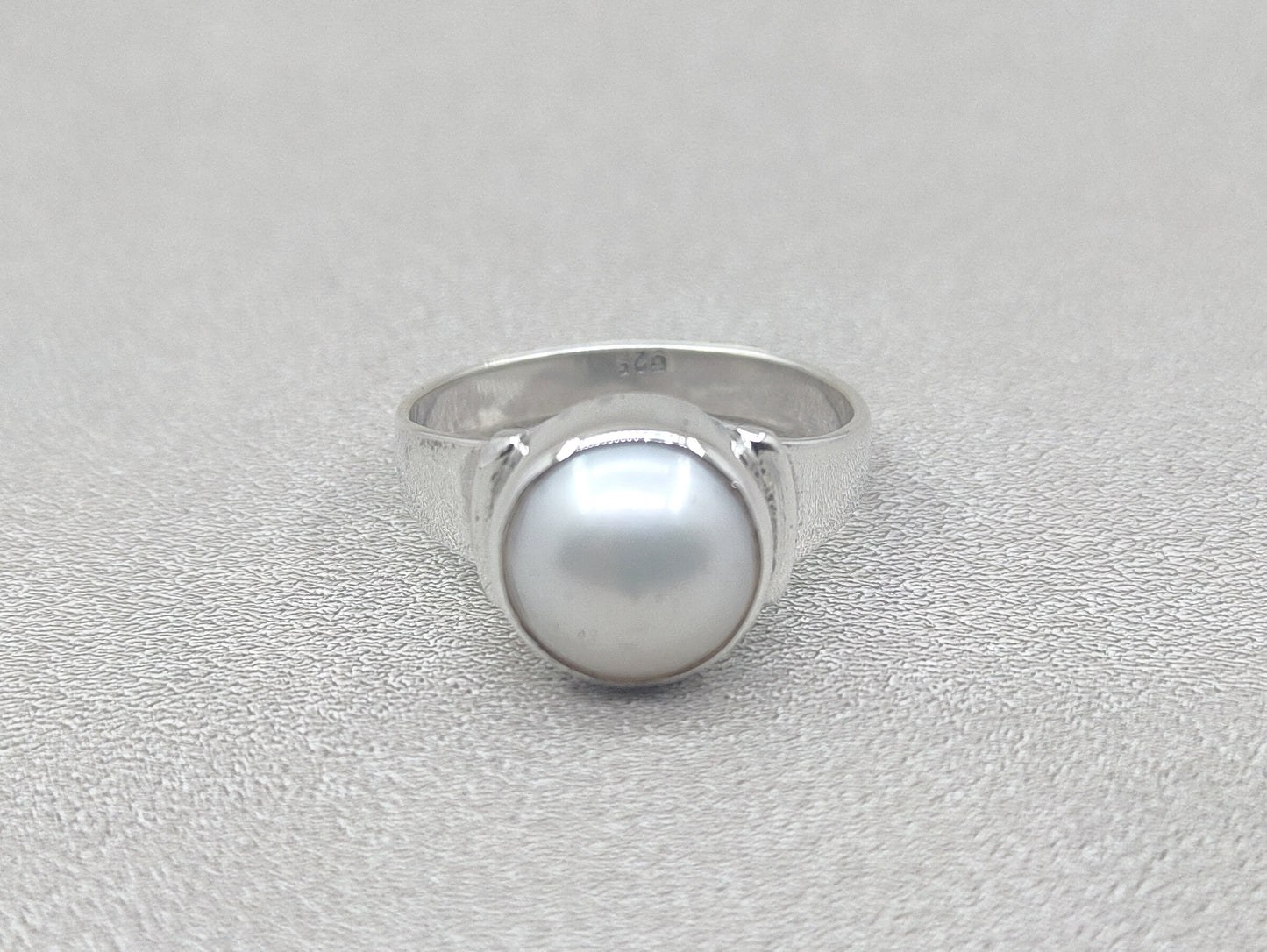 Pearl Ring, Sterling Silver Ring, Simple Ring For Women, Statement Ring, Promise Ring, Class Ring, Handmade Ring, White Stone Ring, Gift