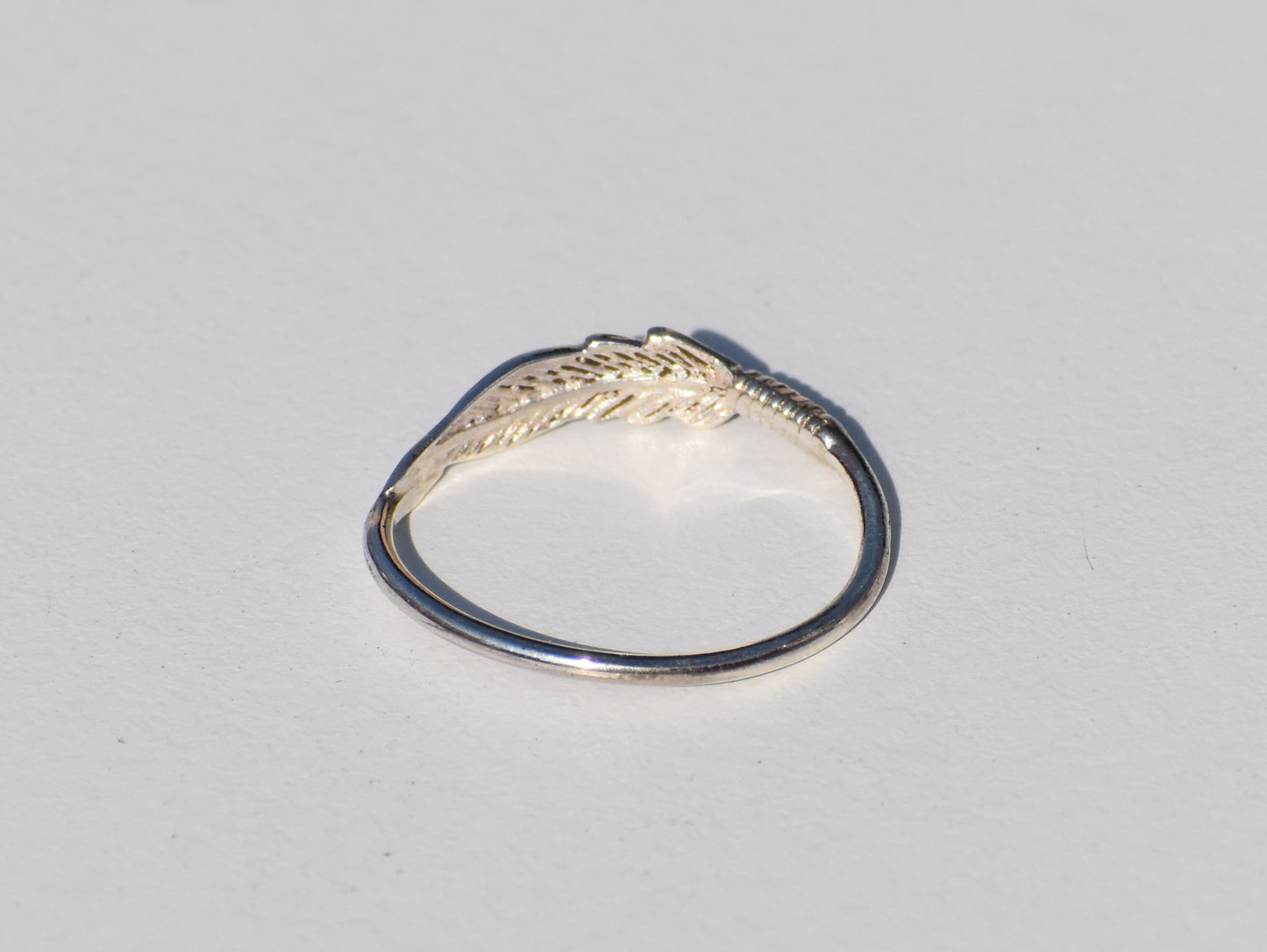 Silver Wing Ring, Silver Feather Ring, Sterling Silver Ring, Handmade Ring, Thin Dainty Ring, Friendship Ring, Back To School, Gift For Her