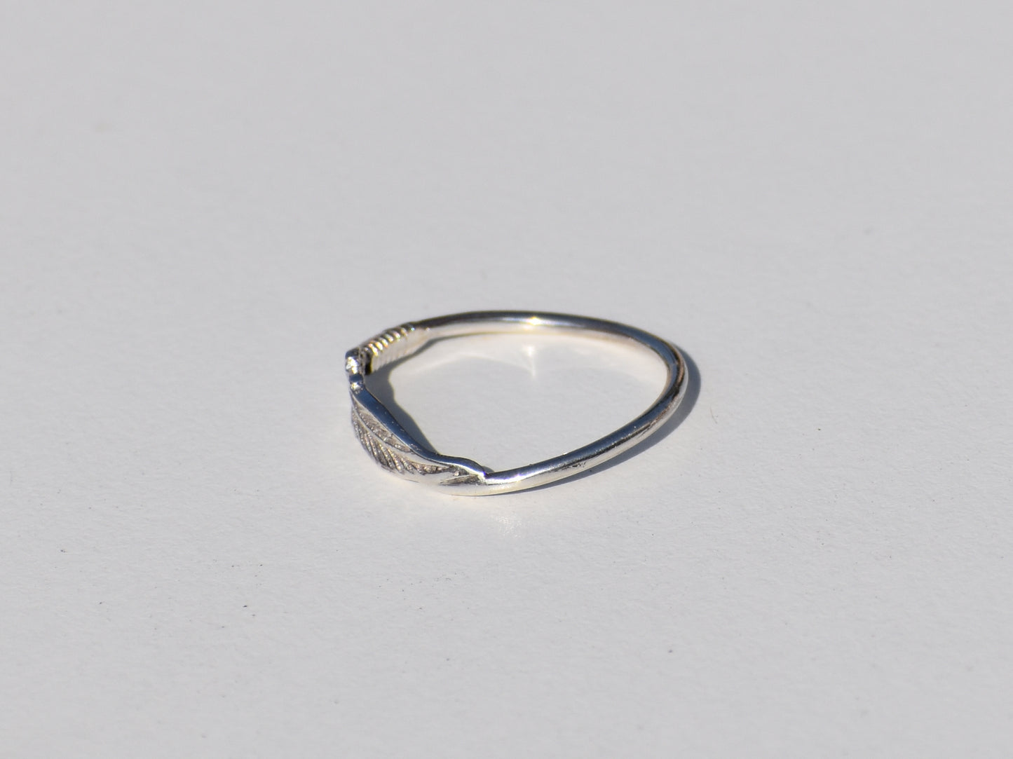 Silver Wing Ring, Silver Feather Ring, Sterling Silver Ring, Handmade Ring, Thin Dainty Ring, Friendship Ring, Back To School, Gift For Her