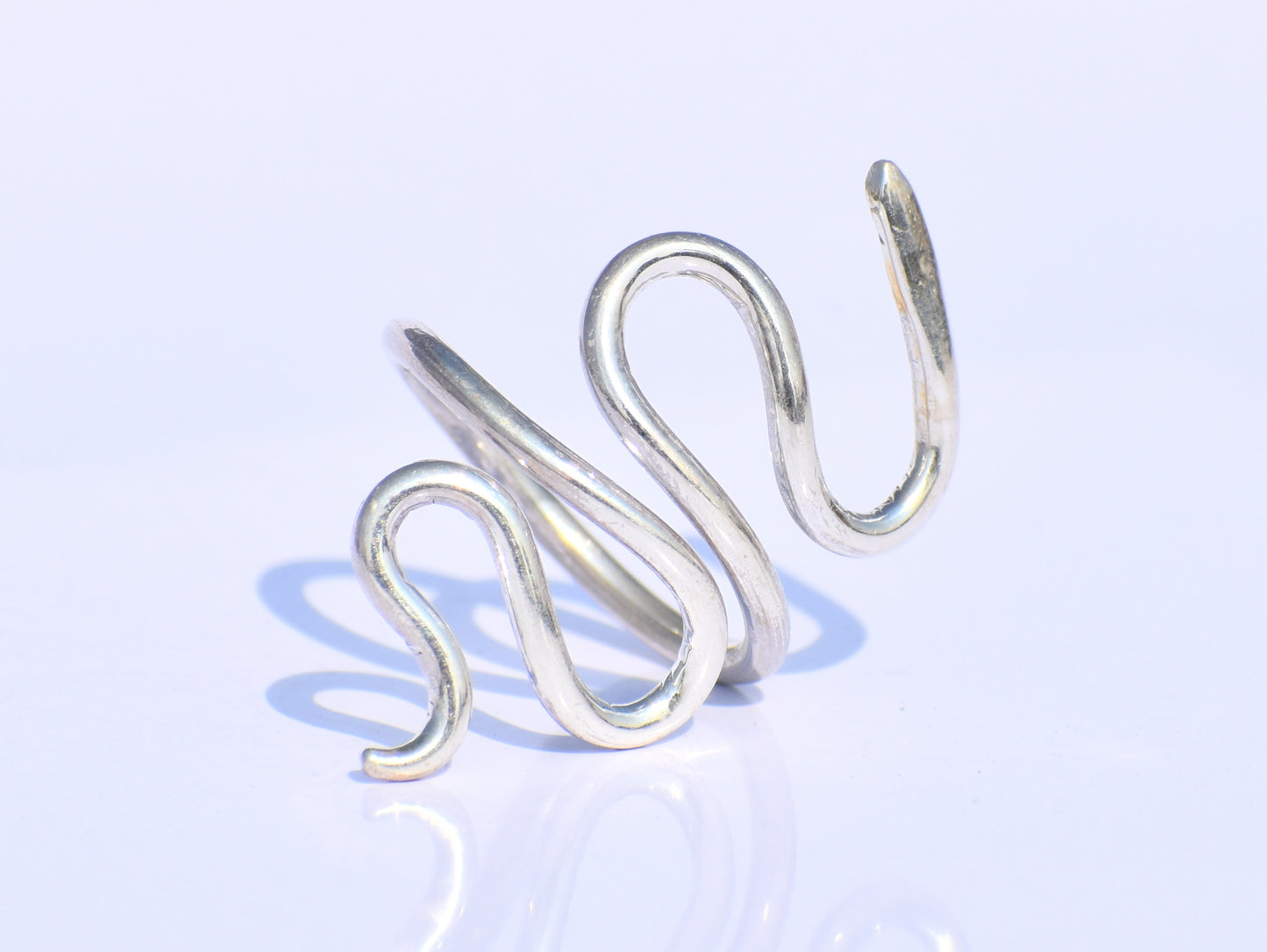 Snake Ring, Sterling Silver Ring, Snake Wrap Ring, Snake Reptile Jewelry, Adjustable Ring, Handmade Ring, Knuckle Ring, Gift For Her