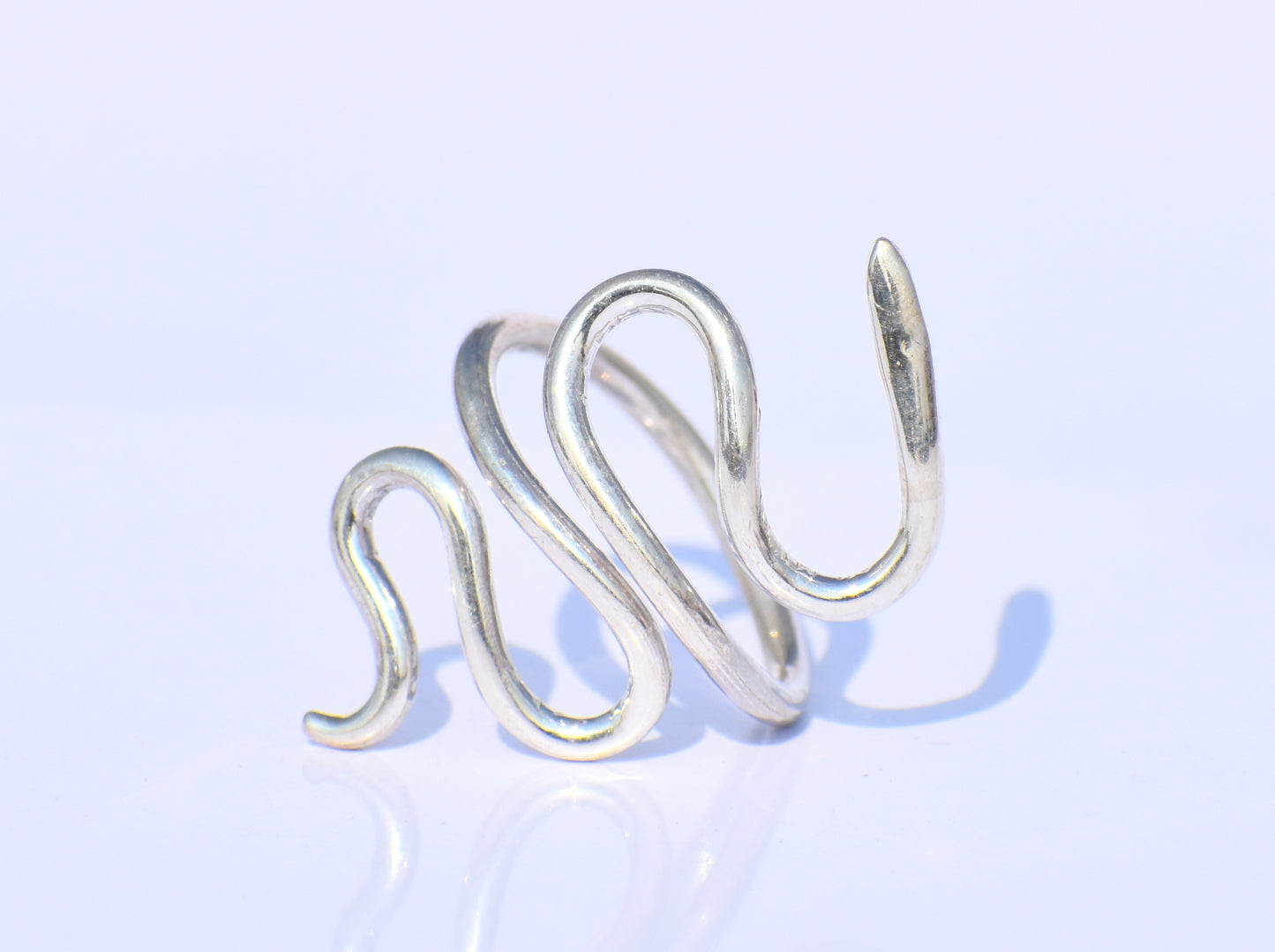 Snake Ring, Sterling Silver Ring, Snake Wrap Ring, Snake Reptile Jewelry, Adjustable Ring, Handmade Ring, Knuckle Ring, Gift For Her