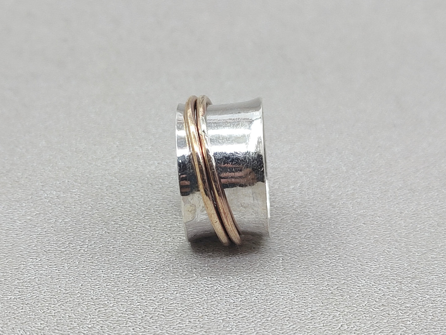 Spinner Ring, Dual Spinner, Meditation Ring, Gypsy Band, Sterling Silver Ring, Handmade Jewelry, Yoga Band, Statement Jewelry, Gift For Her