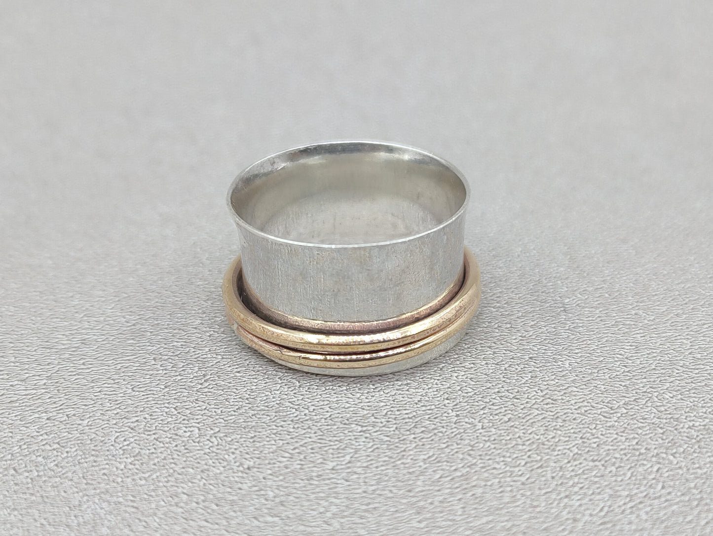 Spinner Ring, Dual Spinner, Meditation Ring, Gypsy Band, Sterling Silver Ring, Handmade Jewelry, Yoga Band, Statement Jewelry, Gift For Her