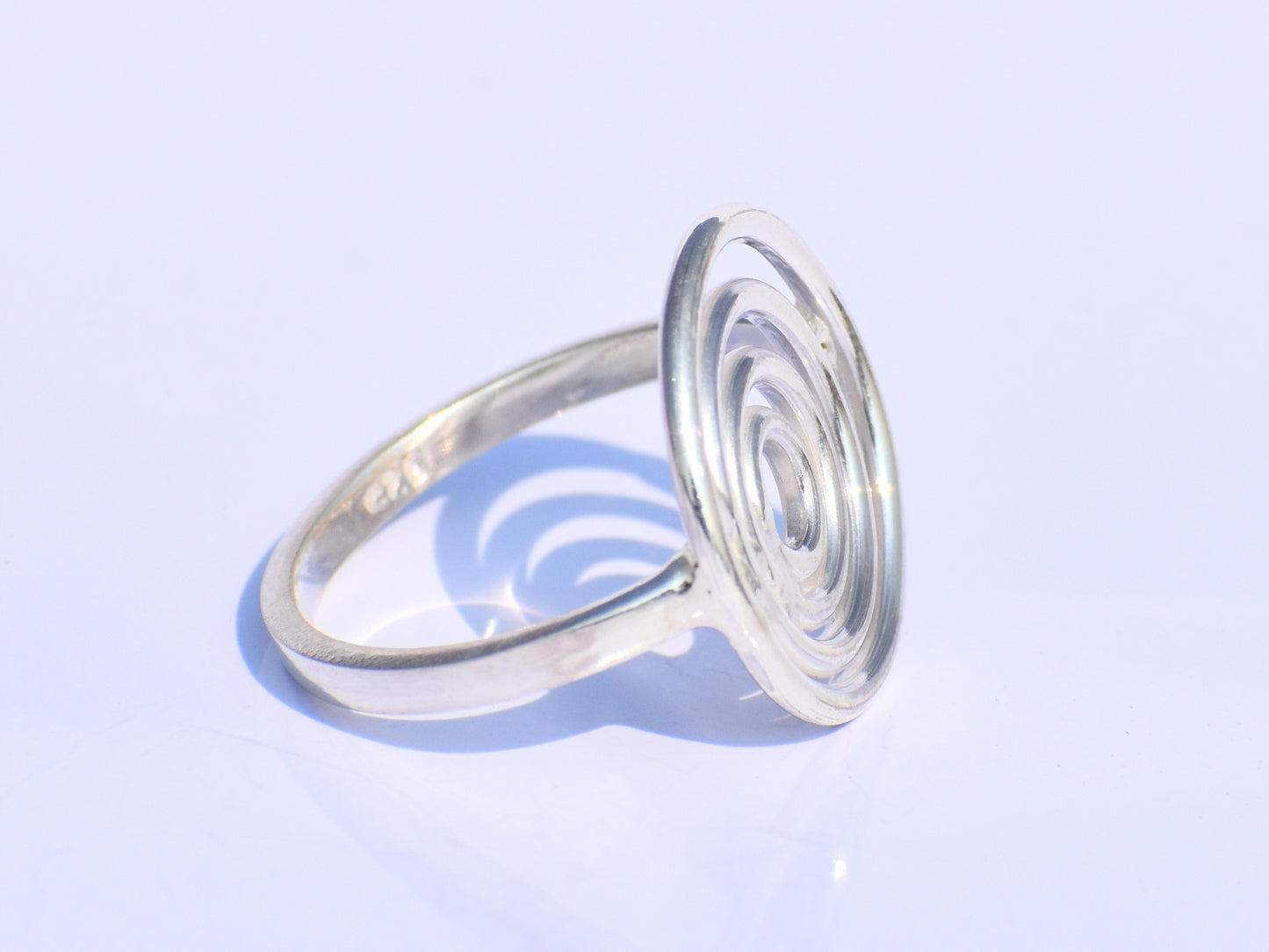 Spiral Ring, Sterling Silver Jewelry, Handmade Ring, Bohemian Ring, 50th Birthday Gift, Bridal Gift, Dainty Ring, Ring For Her, Swing Ring