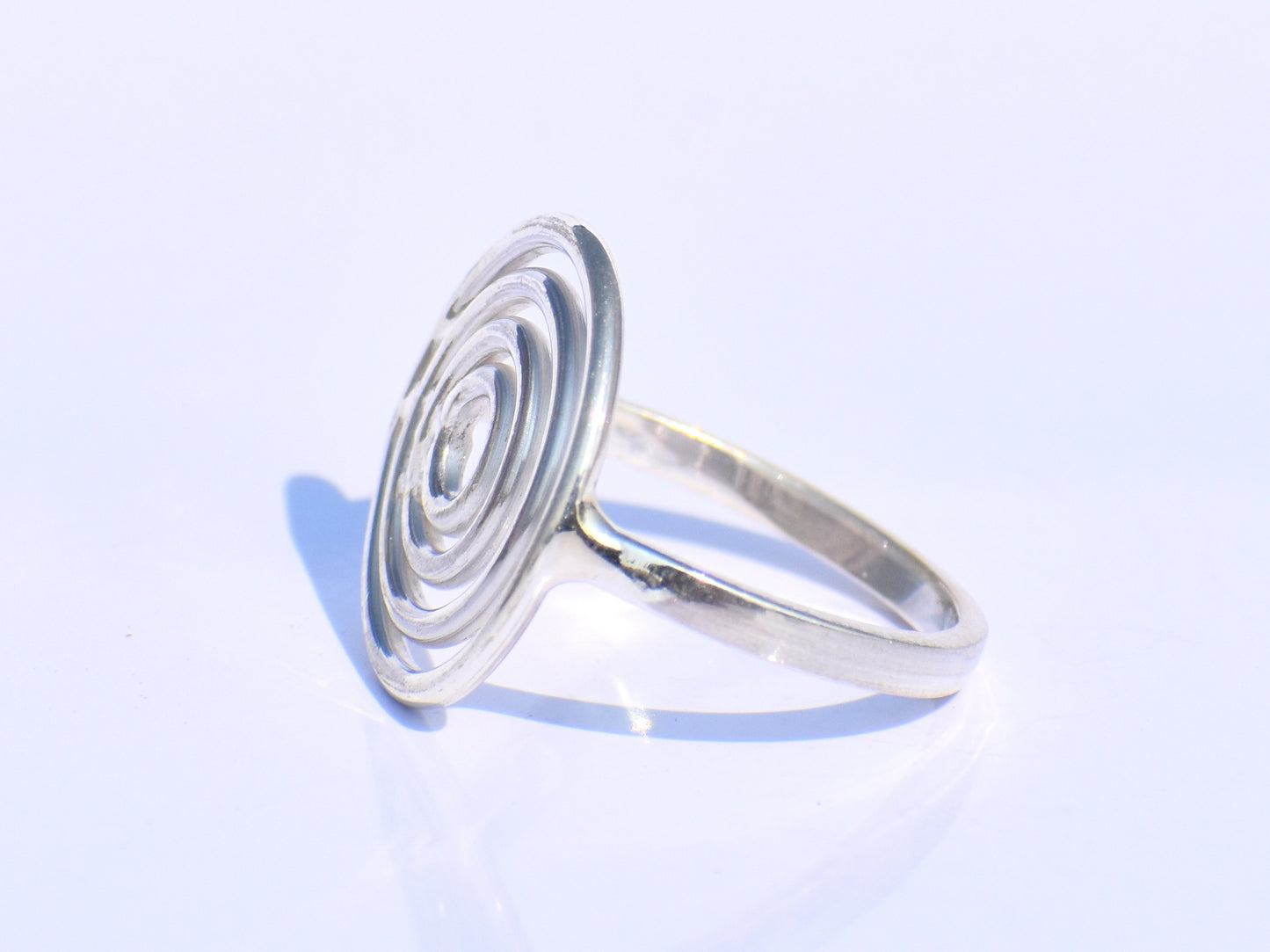 Spiral Ring, Sterling Silver Jewelry, Handmade Ring, Bohemian Ring, 50th Birthday Gift, Bridal Gift, Dainty Ring, Ring For Her, Swing Ring