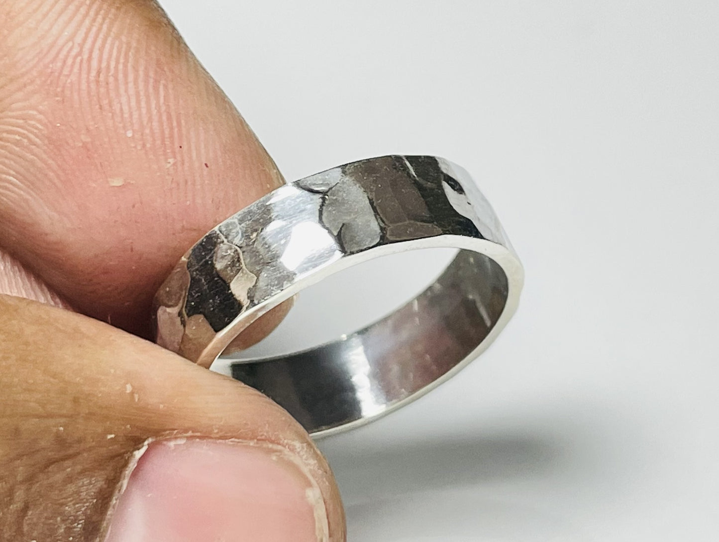 Hammered Ring, Band Ring, 925 Sterling Silver Ring, Handmade Ring, Mens Band Ring, Wedding Ring, Statement Ring, Christmas Gift, Silver Ring