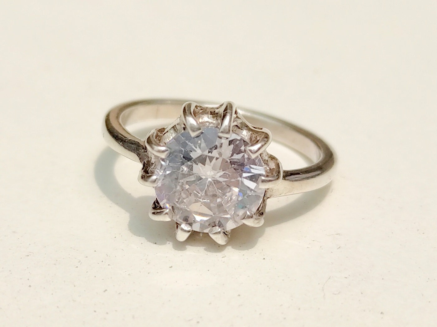 Zircon Ring, Sterling Silver Ring, Silver Dainty Ring, Statement Ring, Wedding Gift, Engagement Gift, Bohemian Ring, Gift For Women, Ring