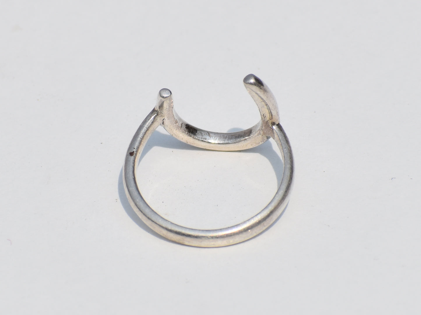 Crescent Moon Ring, 925 Sterling Silver Ring, Handmade C Alphabet Ring, Knuckle Ring, Statement Ring, Everyday Stackable Ring, Gift For Her