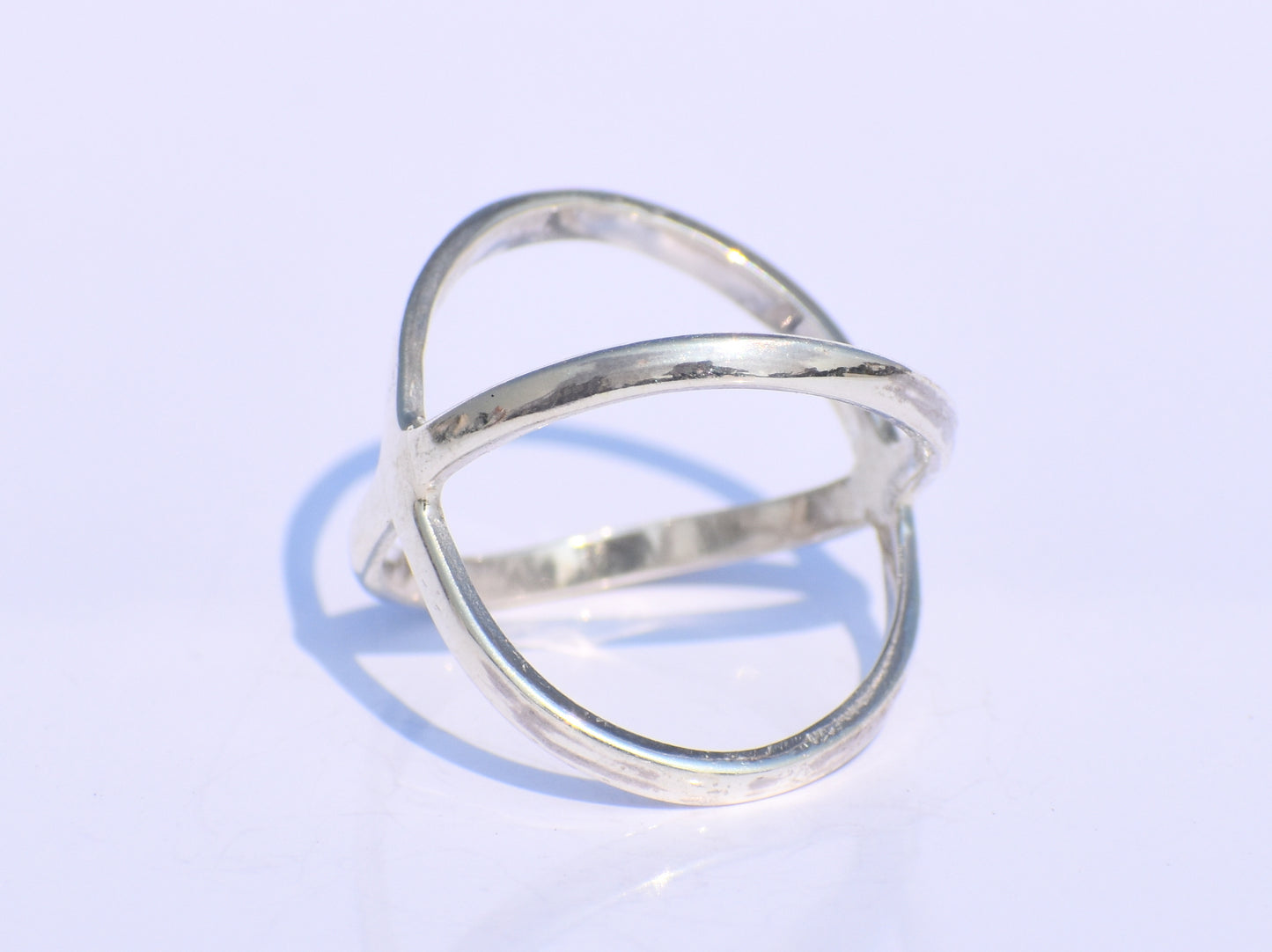 Criss Cross Ring, X Cross Ring, Sterling Silver Jewelry, Handmade Jewelry, Silver X Ring, Statement X Ring, Recycled Silver, Everyday Ring