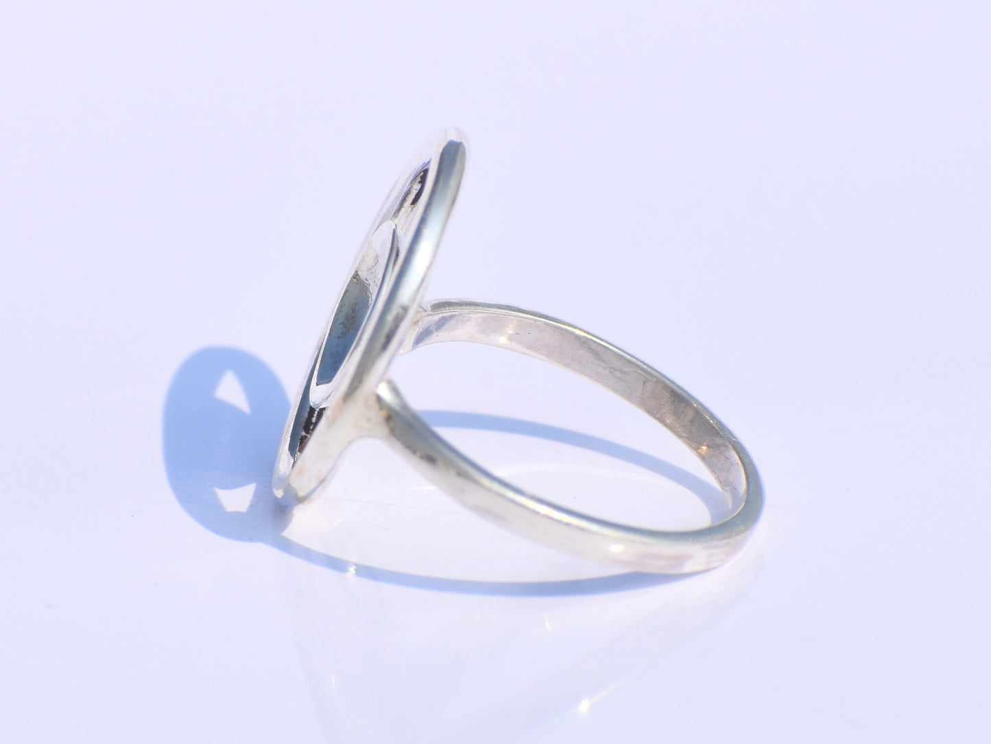 Hollow Circle Ring, Adjustable Ring, Sterling Silver Ring, Handmade Ring, Statement Ring, Boho Ring, Minimalist Ring, Wedding Ring, Gift Her
