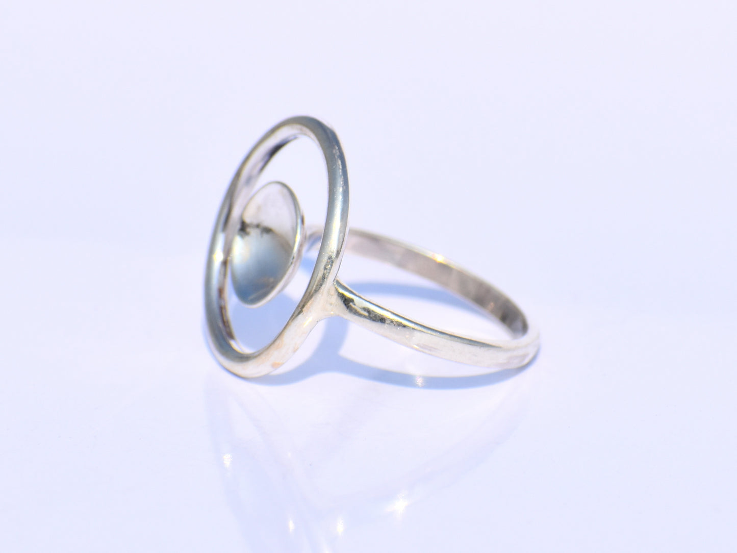 Hollow Circle Ring, Adjustable Ring, Sterling Silver Ring, Handmade Ring, Statement Ring, Boho Ring, Minimalist Ring, Wedding Ring, Gift Her