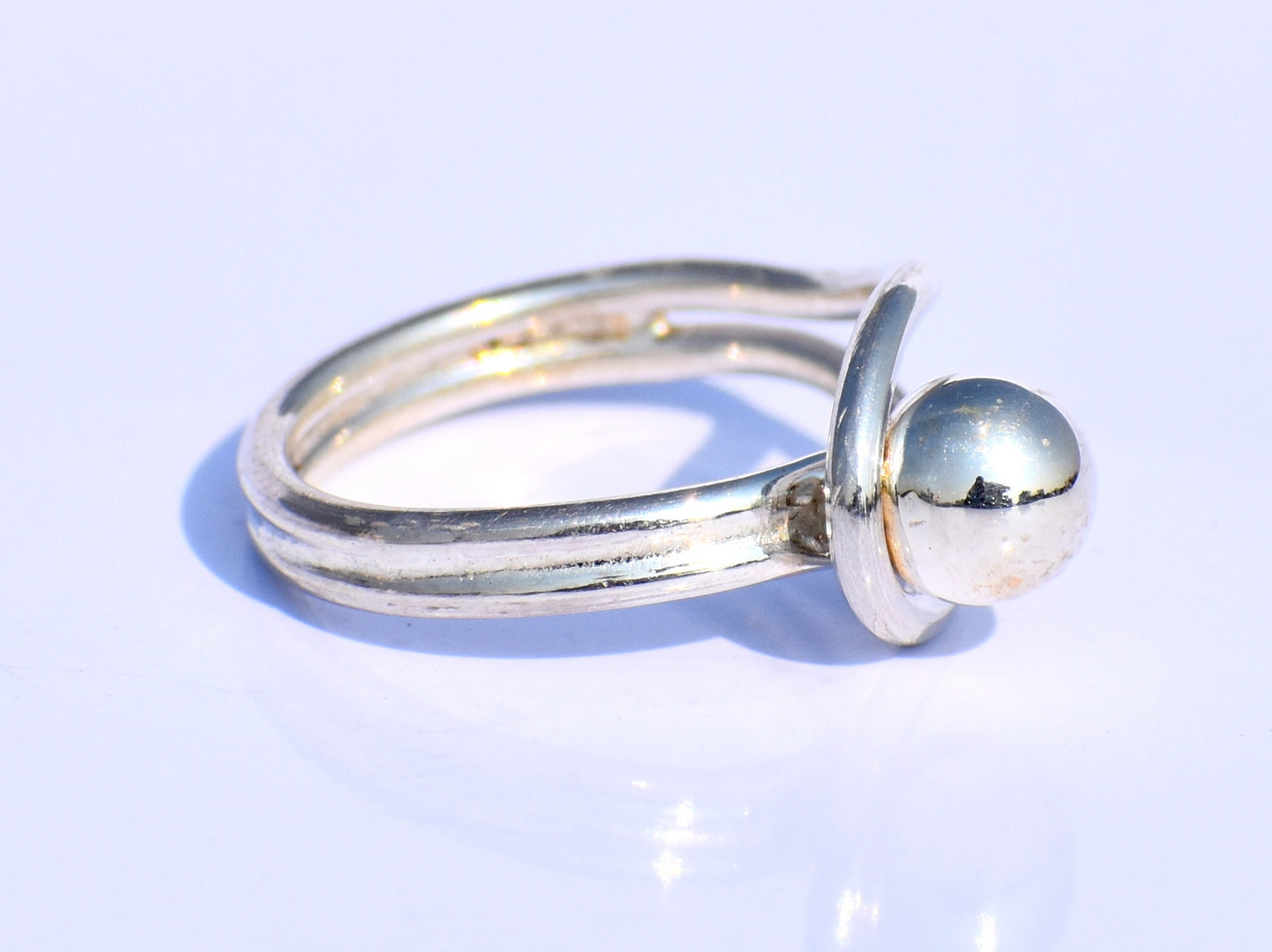 Silver Dot Ring, Stacking Ring, Boho Ring, Handmade Ring, Sterling Silver Ring, Unisex Ring, Friendship Ring, Anniversary Gift, Gift For Her