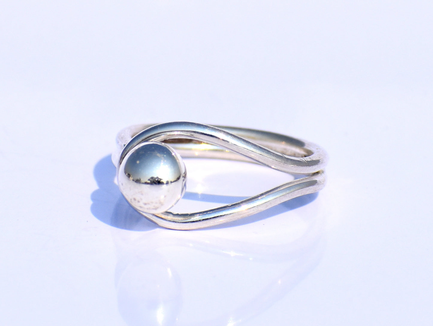 Silver Dot Ring, Stacking Ring, Boho Ring, Handmade Ring, Sterling Silver Ring, Unisex Ring, Friendship Ring, Anniversary Gift, Gift For Her