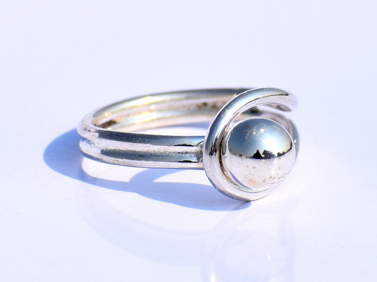 Silver Dot Ring, Stacking Ring, Boho Ring, Handmade Ring, Sterling Silver Ring, Unisex Ring, Friendship Ring, Anniversary Gift, Gift For Her
