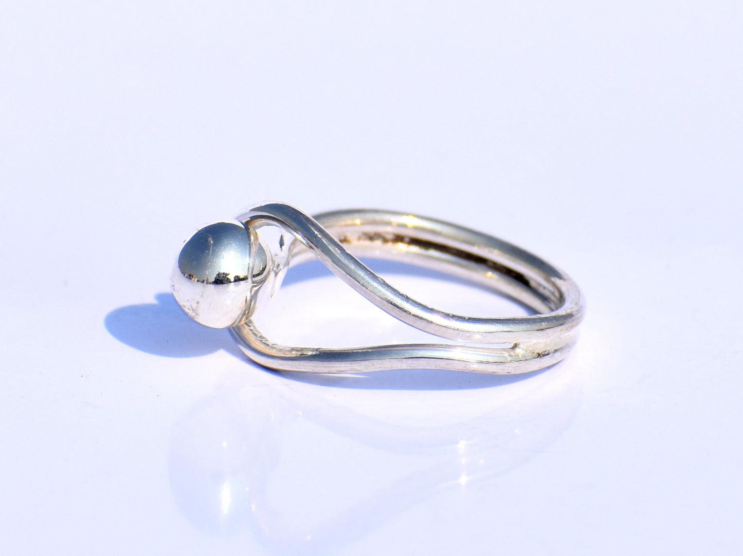 Silver Dot Ring, Stacking Ring, Boho Ring, Handmade Ring, Sterling Silver Ring, Unisex Ring, Friendship Ring, Anniversary Gift, Gift For Her