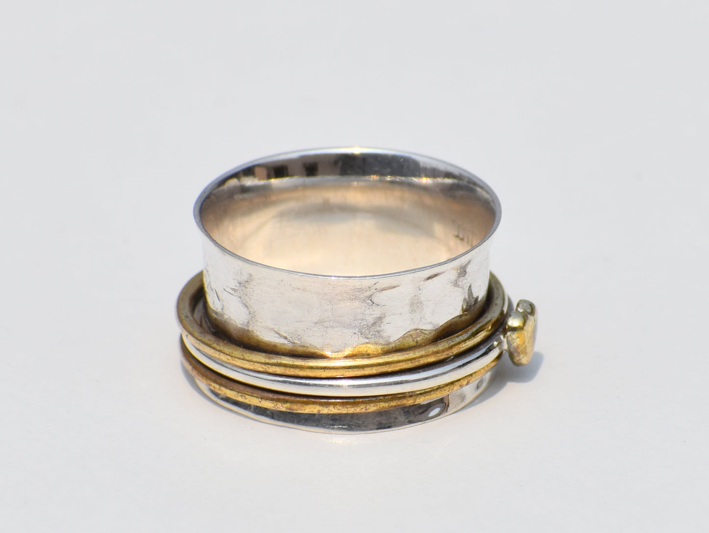 Spinner Ring, Sterling Silver Ring, Meditation Ring, Anxiety Ring, Thumb Ring, Band Ring, Brass Ring, Handmade Ring, Statement Ring, Ring