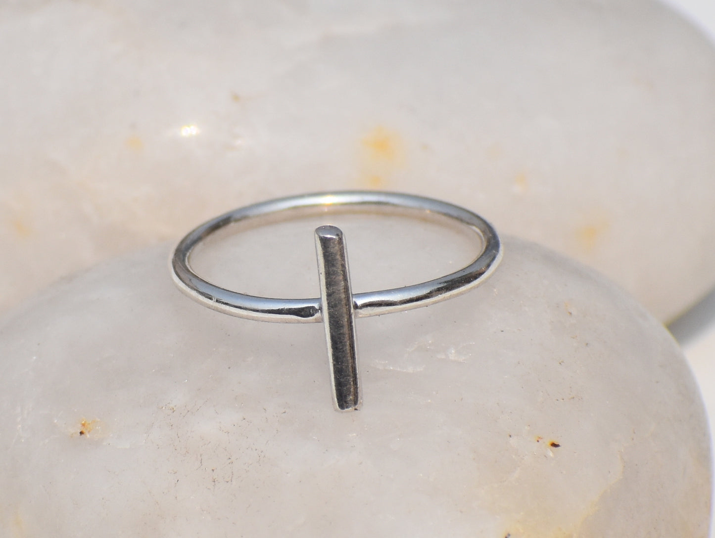 Minimalist Bar Ring, Sterling Silver Bar Ring, Dainty Ring, Thin Ring, Unisex Ring, Solid Silver Ring, Piece Ring, Christmas gift,