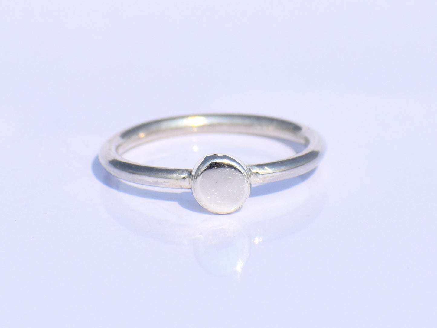 Silver Moon Ring, Silver Circle Ring, 925 Sterling Silver Ring, Handmade Ring, Unisex Ring, Stacking Ring, Silver Dainty Ring, Gift For Her