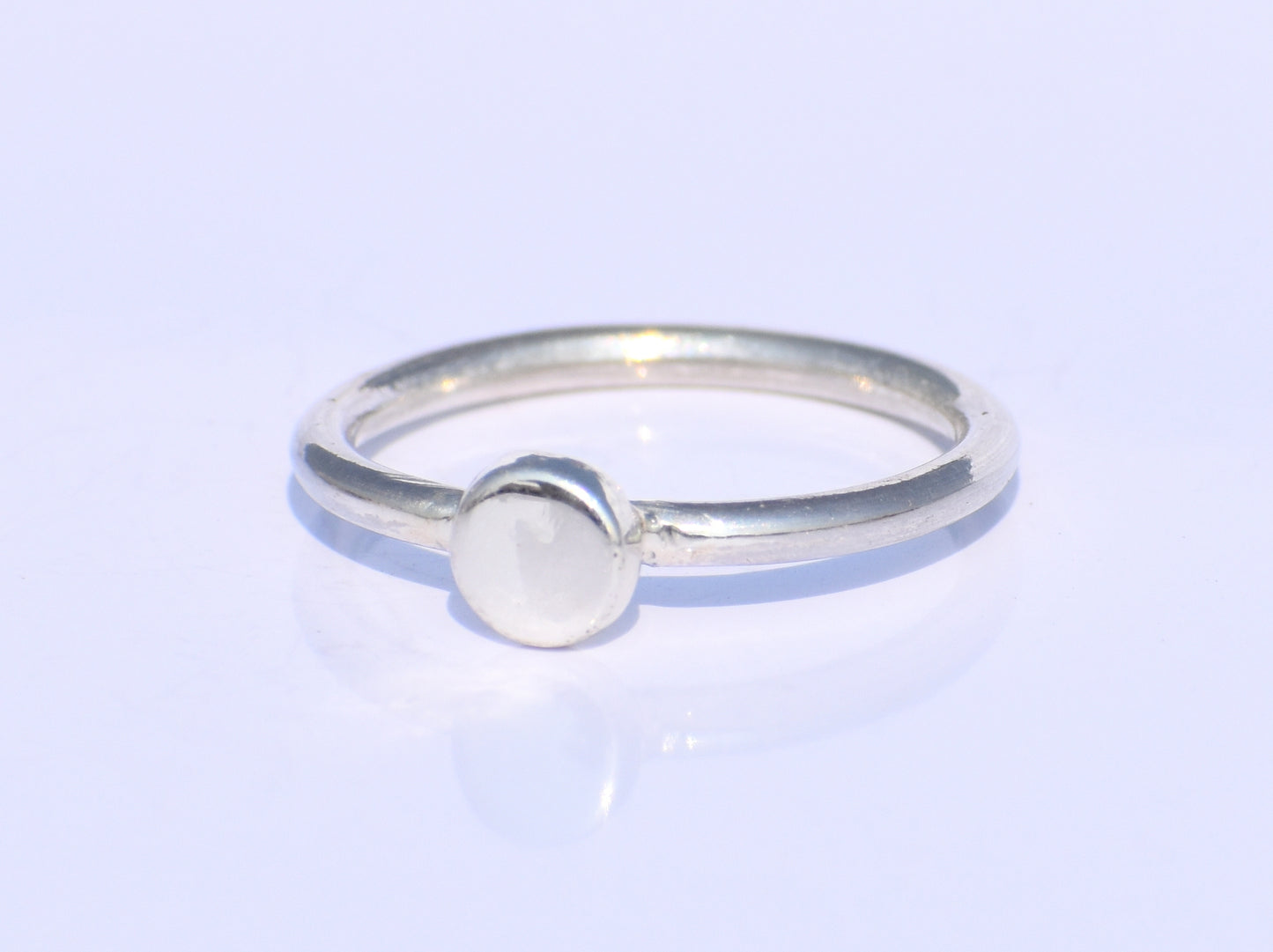 Silver Moon Ring, Silver Circle Ring, 925 Sterling Silver Ring, Handmade Ring, Unisex Ring, Stacking Ring, Silver Dainty Ring, Gift For Her