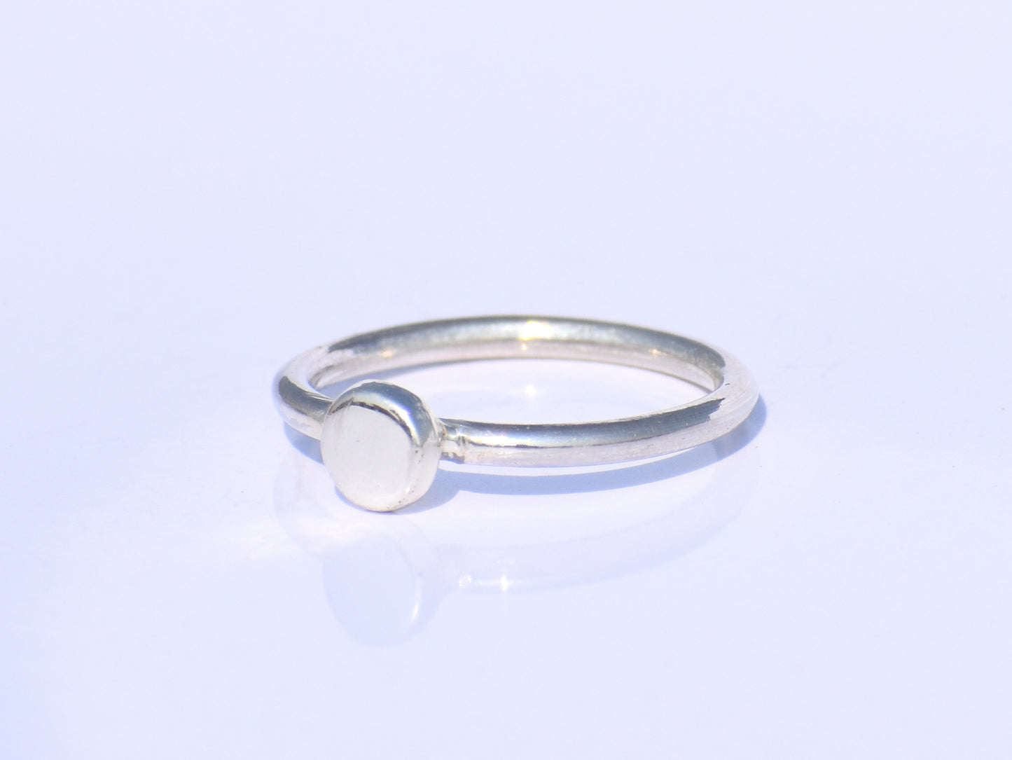 Silver Moon Ring, Silver Circle Ring, 925 Sterling Silver Ring, Handmade Ring, Unisex Ring, Stacking Ring, Silver Dainty Ring, Gift For Her