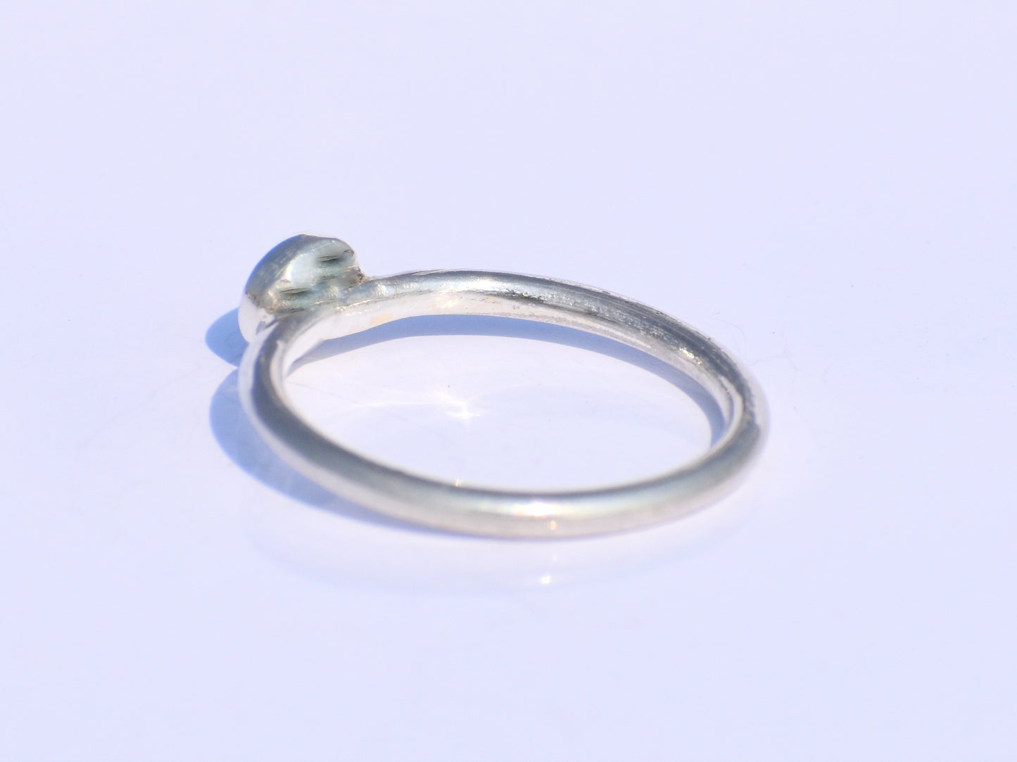 Silver Moon Ring, Silver Circle Ring, 925 Sterling Silver Ring, Handmade Ring, Unisex Ring, Stacking Ring, Silver Dainty Ring, Gift For Her