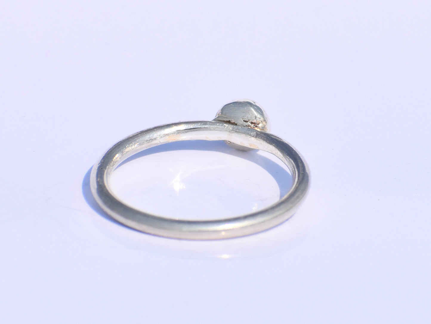 Silver Moon Ring, Silver Circle Ring, 925 Sterling Silver Ring, Handmade Ring, Unisex Ring, Stacking Ring, Silver Dainty Ring, Gift For Her