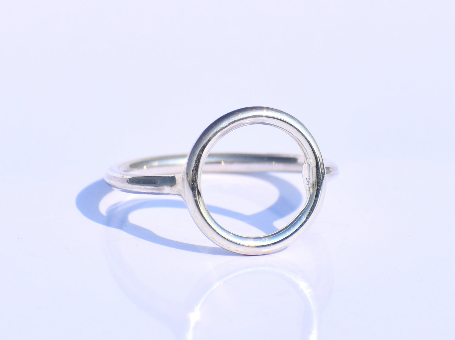 Delicate Minimalist Ring, Hollow Circle Ring, Circle Jewelry, 925 Sterling Silver Circle Ring, Promise Ring, Friendship Gift, Back To School