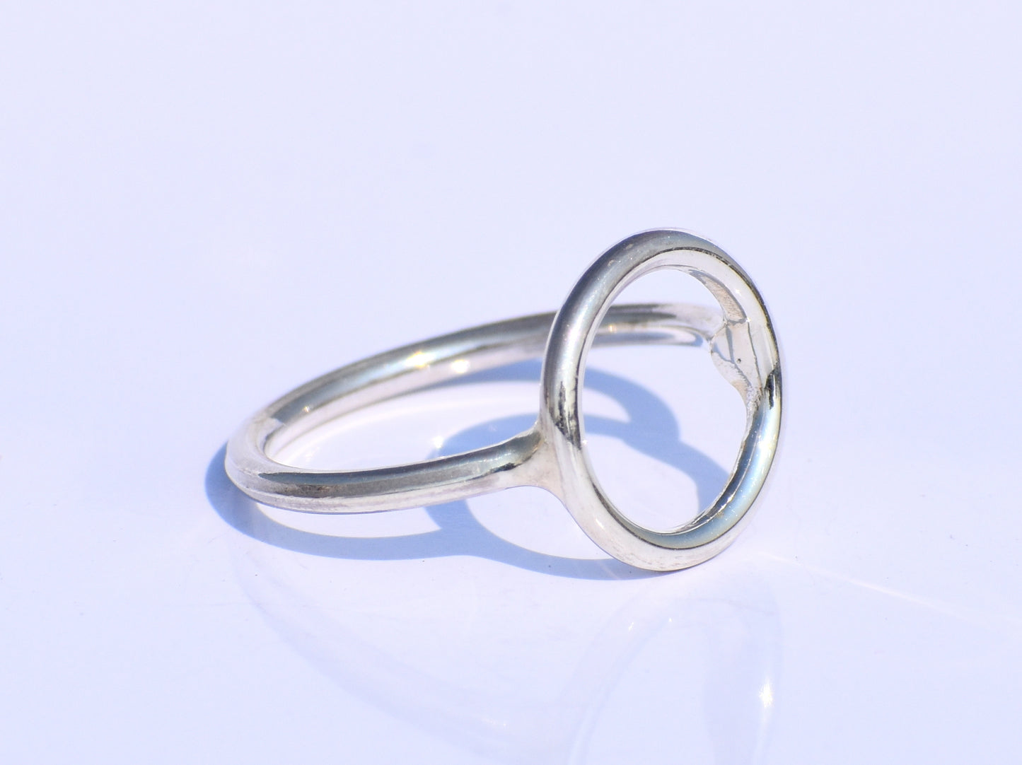 Delicate Minimalist Ring, Hollow Circle Ring, Circle Jewelry, 925 Sterling Silver Circle Ring, Promise Ring, Friendship Gift, Back To School