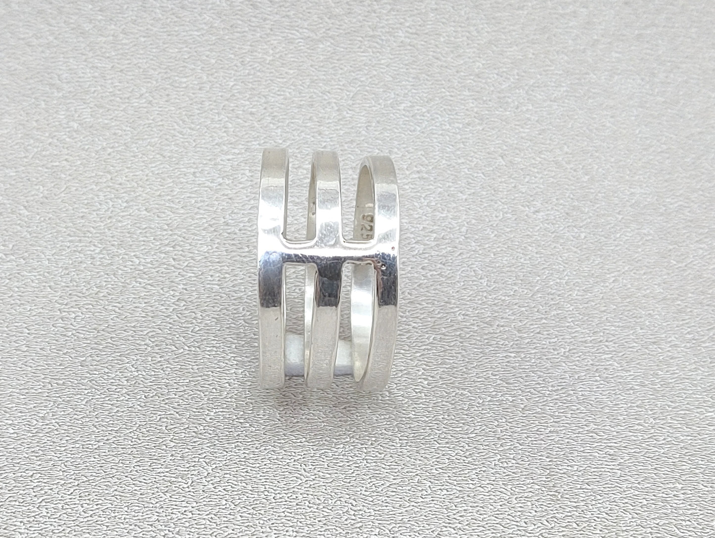 Silver Band Ring, 925 Sterling Silver Ring, Triple Ring, Wide Ring, Jewelry For Women, Bohemian Ring, Custom Size, Propose Gift For Men