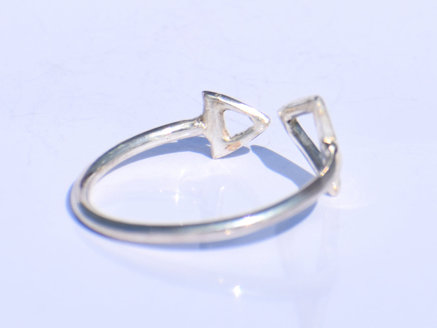 Double Triangle Ring, Hollow Triangle, Minimalist Jewelry, Silver Jewelry, Handmade Jewelry, Wedding Jewelry, Geometric Ring, Gift For Her