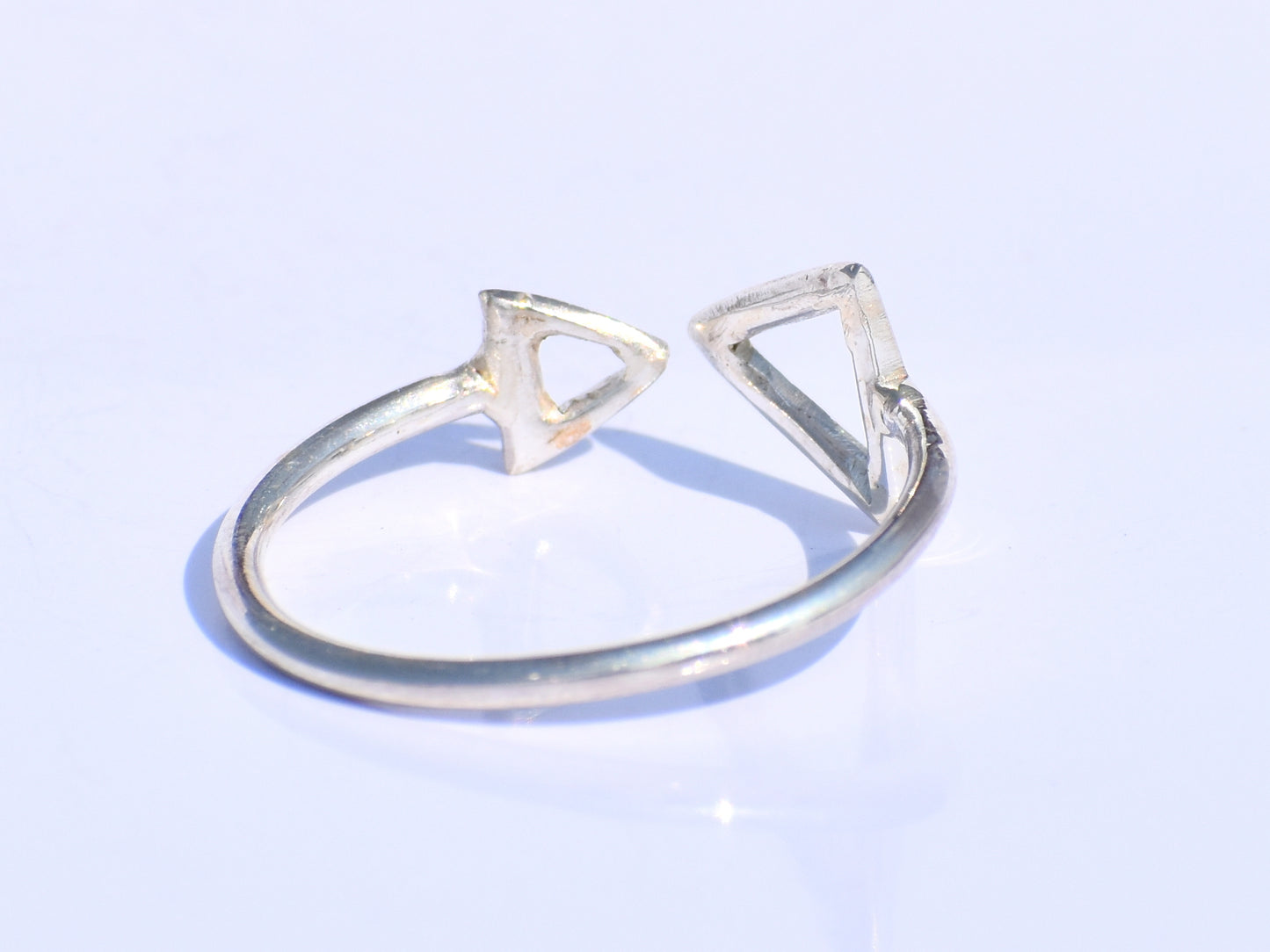 Double Triangle Ring, Hollow Triangle, Minimalist Jewelry, Silver Jewelry, Handmade Jewelry, Wedding Jewelry, Geometric Ring, Gift For Her