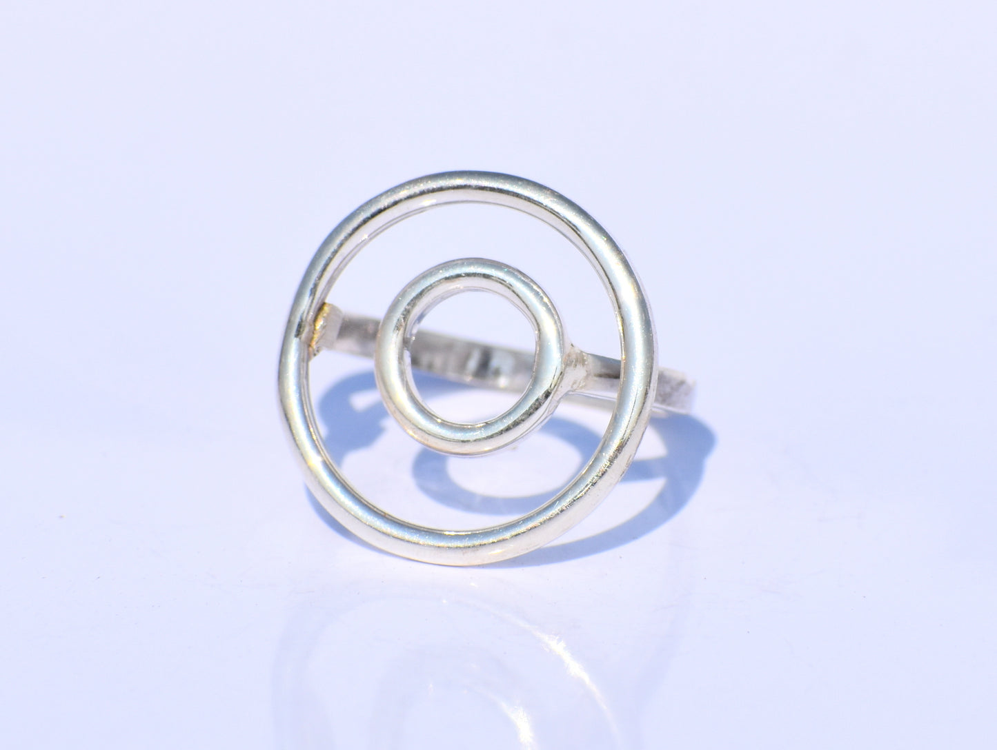 Hollow Circle Ring, Sterling Silver Ring, Adjustable Ring, Minimalist Ring, Stackable Ring, Midi Ring, Bridel Ring, Wedding Ring, Boho Ring
