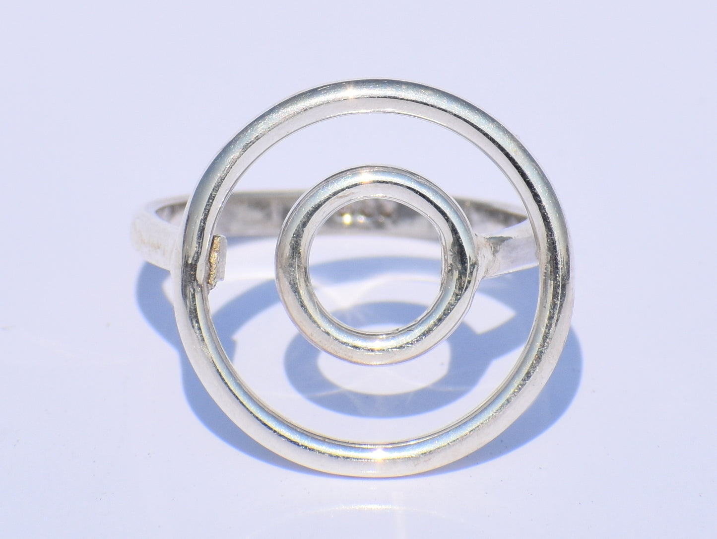 Hollow Circle Ring, Sterling Silver Ring, Adjustable Ring, Minimalist Ring, Stackable Ring, Midi Ring, Bridel Ring, Wedding Ring, Boho Ring