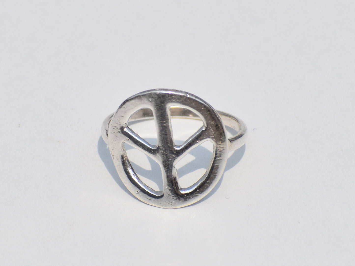 Peace Ring, Symbol Ring, Handmade Ring, Silver Ring, Stackable Ring, Girls Ring, Women Casual Ring, Meditation Ring, Greek Ring, Rustic Ring