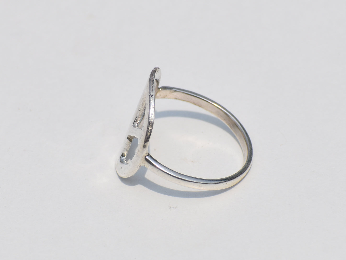 Peace Ring, Symbol Ring, Handmade Ring, Silver Ring, Stackable Ring, Girls Ring, Women Casual Ring, Meditation Ring, Greek Ring, Rustic Ring