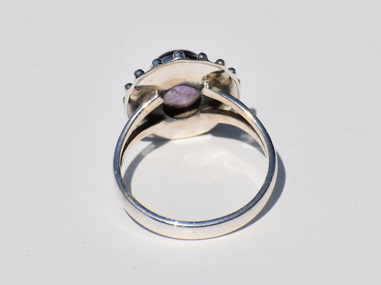 Amethyst Ring, 925 Sterling Silver Ring, Natural Amethyst Gemstone, Purple Gemstone, Oval Stone Ring, February Birthstone, Statement Ring
