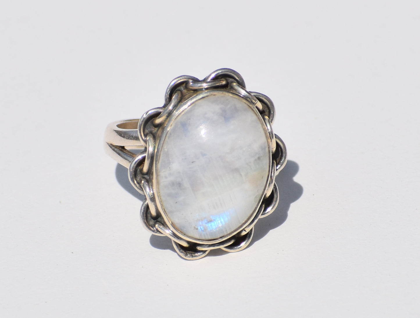 Moonstone Ring, Sterling Silver Ring, Handmade Ring, Natural Moonstone, Oval Gemstone, Birthstone Ring, Statement Ring, Gift For Her, Ring