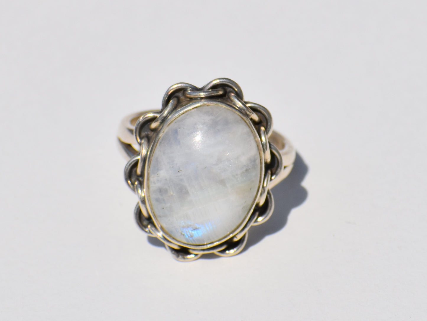 Moonstone Ring, Sterling Silver Ring, Handmade Ring, Natural Moonstone, Oval Gemstone, Birthstone Ring, Statement Ring, Gift For Her, Ring