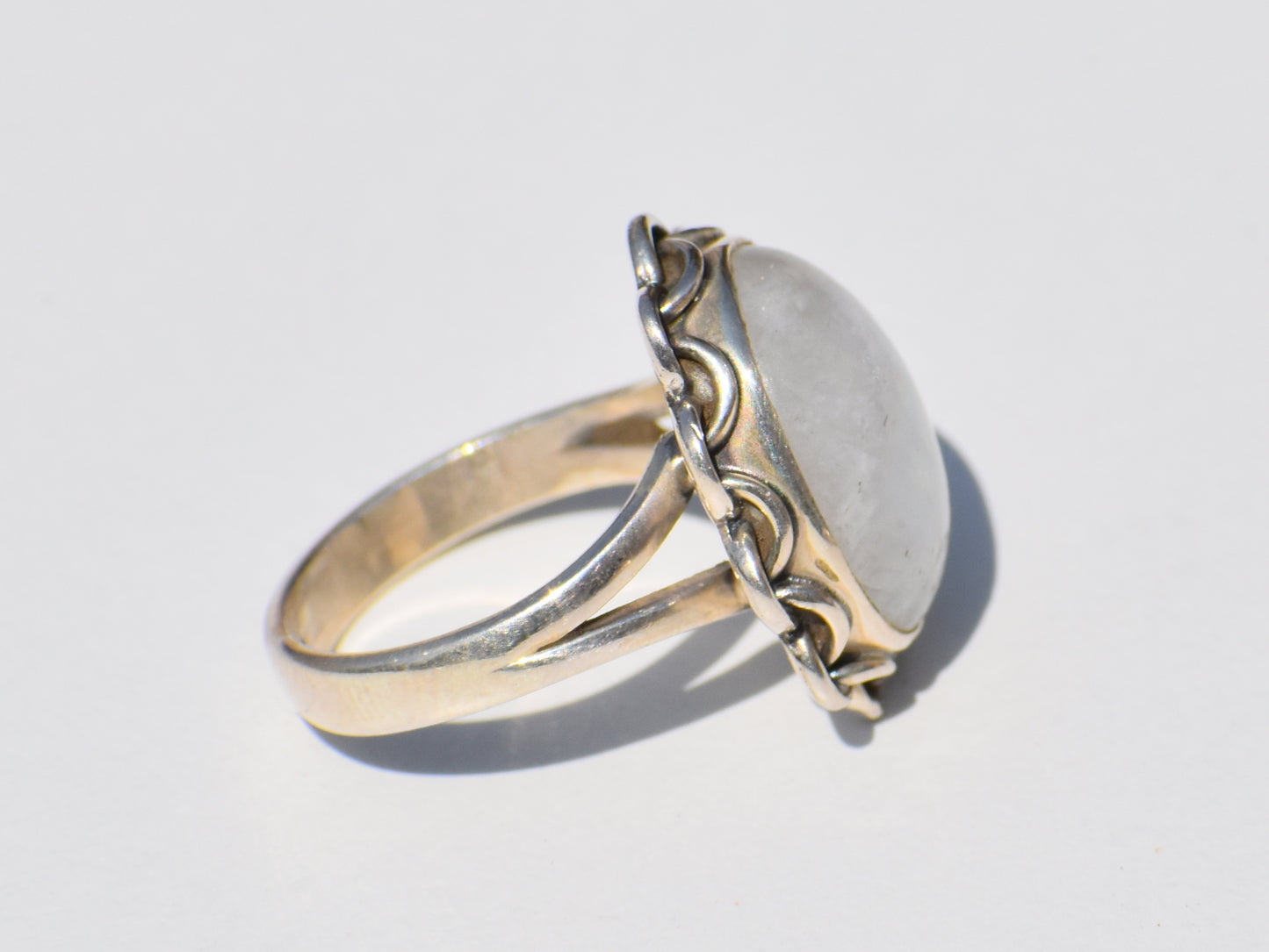 Moonstone Ring, Sterling Silver Ring, Handmade Ring, Natural Moonstone, Oval Gemstone, Birthstone Ring, Statement Ring, Gift For Her, Ring