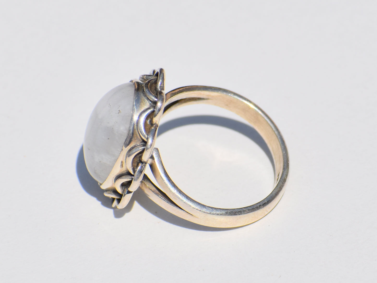 Moonstone Ring, Sterling Silver Ring, Handmade Ring, Natural Moonstone, Oval Gemstone, Birthstone Ring, Statement Ring, Gift For Her, Ring